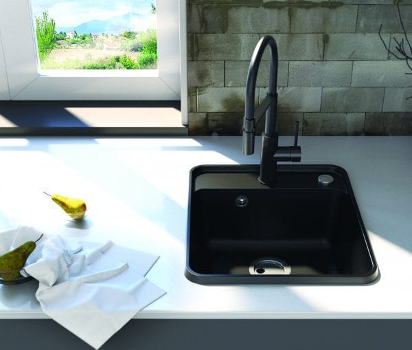 Granitna Sudopera MILO PIU 46x52 sa sifonom - Lava Stone