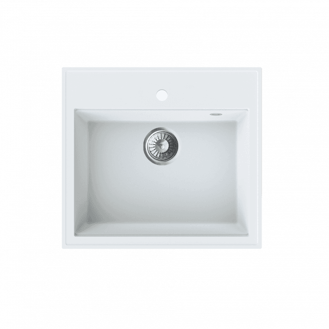 Granitna Sudopera MILO RETTO 56x51 sa sifonom - Magnesia White Granitna Sudopera MILO RETTO 56x51 sa sifonom - Magnesia White