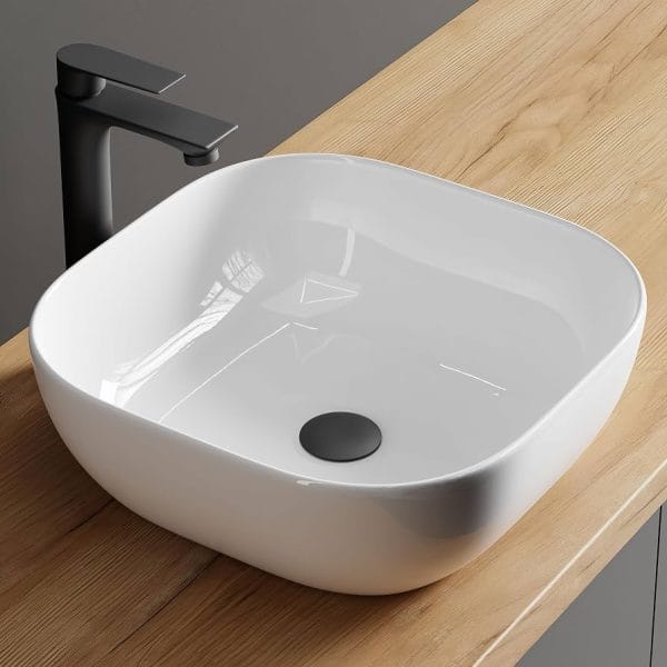 OLYMPIA Nadgradni Lavabo Metamorfosi 45x45 - Beli Sjaj
