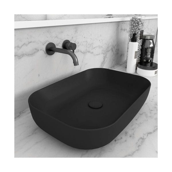 OLYMPIA Nadgradni Lavabo Metamorfosi 60x42 - Mat Crni