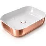 OLYMPIA Nadgradni Lavabo Metamorfosi 60x42 - Roze Zlato Beli