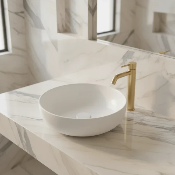 OLYMPIA Nadgradni Lavabo Metamorfosi fi 45 cm - Beli Sjaj