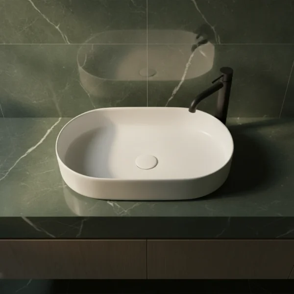OLYMPIA Nadgradni Lavabo Smash 60x36 - Beli Sjaj