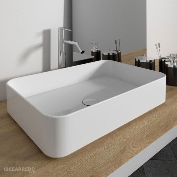 OLYMPIA Nadgradni Lavabo Smash 65x40 - Beli Sjaj