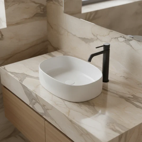 OLYMPIA Nadgradni Lavabo Wave 52x40 - Beli Sjaj