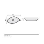 Rubicer Nadgradni Lavabo Leaf 66x40