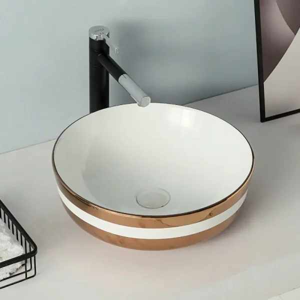 Rubicer Nadgradni Lavabo Rose Gold fi 41,5 cm
