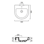 Catalano ZERO Lavabo 50x50 cm sa rupom Catalano ZERO Lavabo 50x50 cm sa rupom