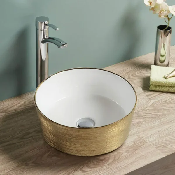 Rubicer ROUND GOLD Nadgradni Lavabo fi 36 cm