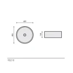 Rubicer ROUND Nadgradni Lavabo fi 40,5 cm Rubicer ROUND Nadgradni Lavabo fi 40,5 cm