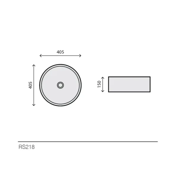 Rubicer ROUND Nadgradni Lavabo fi 40,5 cm