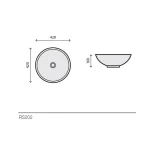 Rubicer ROUND Nadgradni Lavabo fi 42 cm Rubicer ROUND Nadgradni Lavabo fi 42 cm