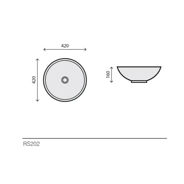 Rubicer ROUND Nadgradni Lavabo fi 42 cm