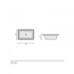 Rubicer SQUARE Podgradni Lavabo 54x34 cm RS133 Rubicer SQUARE Podgradni Lavabo 54x34 cm RS133