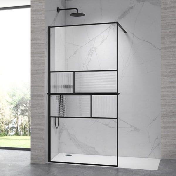 Walk In Paravan 90 Copen ARTE Black - Tuš Stena Crna 90 cm