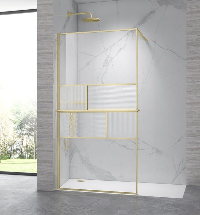 Walk In Paravan 100 Copen ARTE Brushed GOLD - Tuš Stena Zlatna 100 cm Walk In Paravan 100 Copen ARTE Brushed GOLD - Tuš Stena Zlatna 100 cm