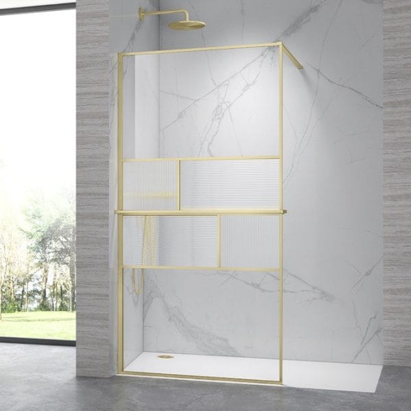 Walk In Paravan 90 Copen ARTE Brushed GOLD - Tuš Stena Zlatna 90 cm
