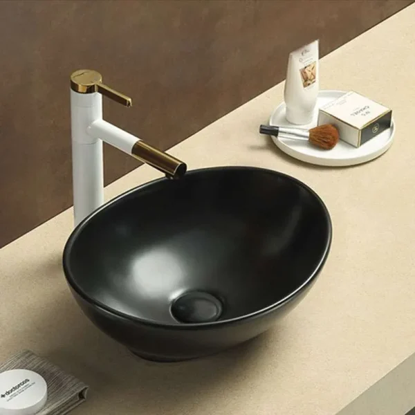 EGE Nadgradni Lavabo LiBlack 41x33 Crni Mat -30%