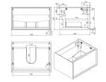 COPEN Ormarić za Lavabo KELLY 60x46 Wood/White (bez lavaboa) COPEN Ormarić za Lavabo KELLY 60x46 Wood/White (bez lavaboa)