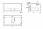 COPEN Ormarić za Lavabo KELLY 80x46 Wood/White (bez lavaboa) COPEN Ormarić za Lavabo KELLY 80x46 Wood/White (bez lavaboa)