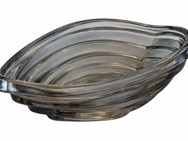 Stakleni Nadgradni Lavabo COPEN Transparent BLACK 50x36 cm