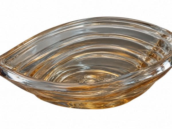 Stakleni Nadgradni Lavabo COPEN Transparent GOLD 50x36 cm