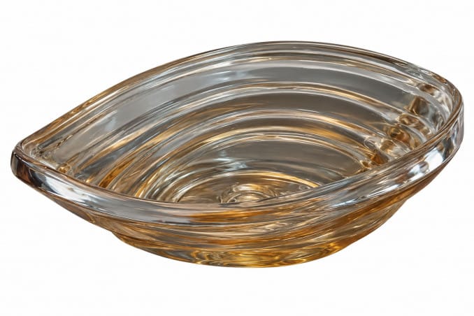 Stakleni Nadgradni Lavabo COPEN Transparent GOLD 50x36 cm Stakleni Nadgradni Lavabo COPEN Transparent GOLD 50x36 cm