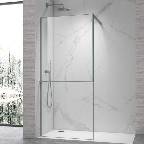 Walk In Paravan 100 Copen FRAME GunMetal - Siva Tuš Stena 100