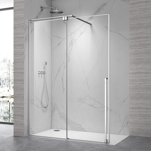 Walk In Paravan 80 do 140 cm Copen OMEGA Chrome - Tuš Stena Hrom 80-140 cm